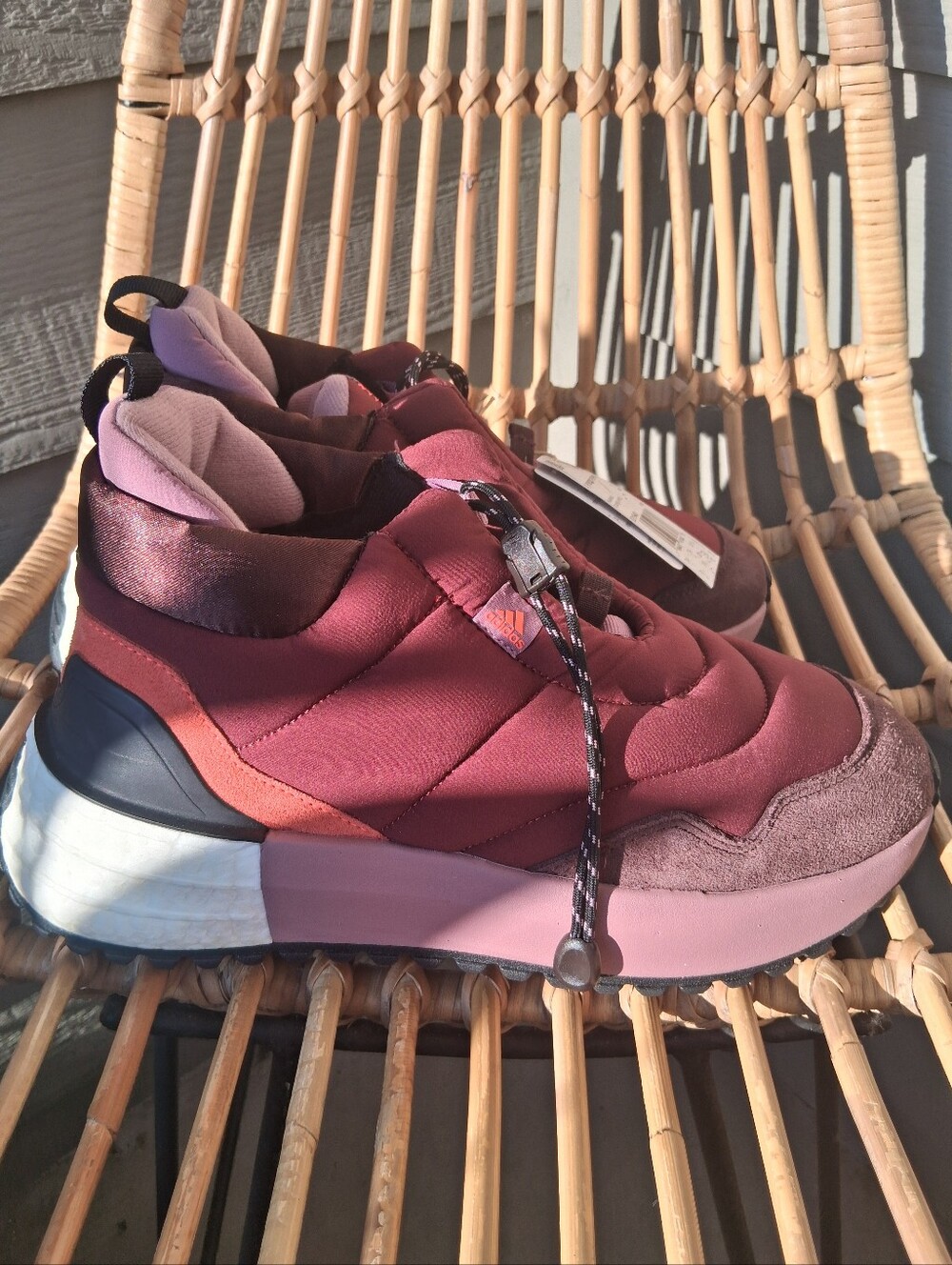 Adidas X_PLRBOOST Puffer 'Burgundy' Size 9 - Picture 7 of 11